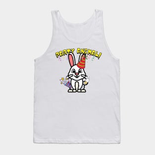 Party Animal - white rabbit Tank Top